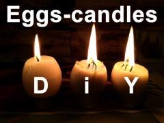 Easter eggs with candles