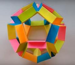 Origami dodecahedron of paper